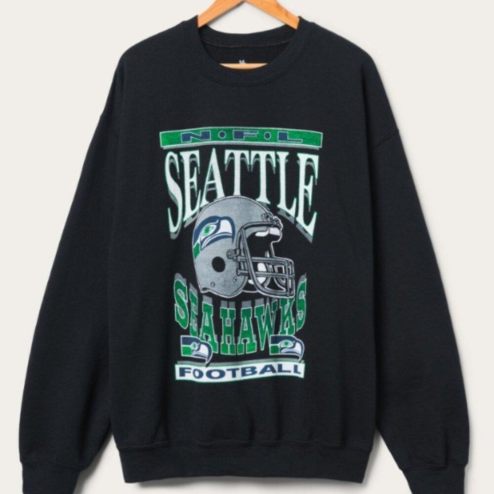 Seattle Seahawks Helmet Sweatshirt Retro 90S K57888